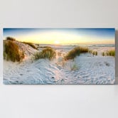 Lotus &amp; Fawn Good Morning By The Beach Canvas Wall Art