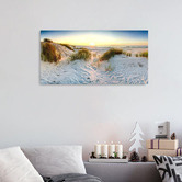 Lotus &amp; Fawn Good Morning By The Beach Canvas Wall Art