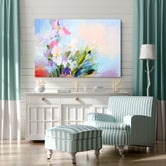 Lotus &amp; Fawn Angelic Blooms Stretched Canvas Wall Art
