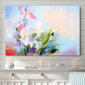 Lotus &amp; Fawn Angelic Blooms Stretched Canvas Wall Art