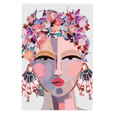 Lotus &amp; Fawn Miss Pinky Stretched Canvas Wall Art