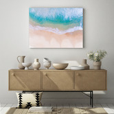 Lotus &amp; Fawn Crystal Clear Sea &amp; Beach Print Stretched Canvas Wall Art