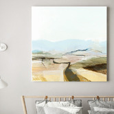 Lotus &amp; Fawn Country View Stretched Canvas Wall Art
