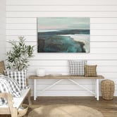 Lotus &amp; Fawn Green Land, Sea, &amp; Sky Stretched Canvas Wall Art