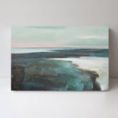 Lotus &amp; Fawn Green Land, Sea, &amp; Sky Stretched Canvas Wall Art