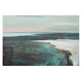 Lotus &amp; Fawn Green Land, Sea, &amp; Sky Stretched Canvas Wall Art