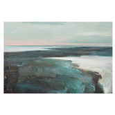 Lotus &amp; Fawn Green Land, Sea, &amp; Sky Stretched Canvas Wall Art