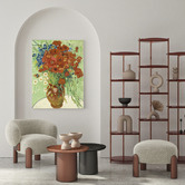Lotus &amp; Fawn Wildflowers By Van Gogh Stretched Canvas Wall Art
