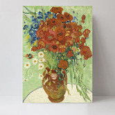 Lotus &amp; Fawn Wildflowers By Van Gogh Stretched Canvas Wall Art