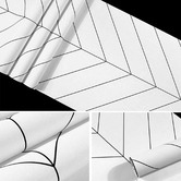 Palatial Designs Black &amp; White Herringbone Wallpaper