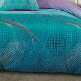 Palatial Designs Turquoise Aqua Luxton Quilt Cover Set