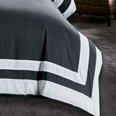 Palatial Designs Grey &amp; White Bailey Quilt Cover Set