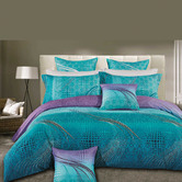 Palatial Designs Turquoise Aqua Luxton Quilt Cover Set