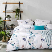 Palatial Designs Elia Leaf Microfibre Quilt Cover Set