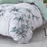 Palatial Designs Chad Bamboo Leaf Microfibre Quilt Cover Set