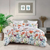 Palatial Designs Botanical Flower Microfibre Quilt Cover Set