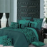 Palatial Designs Lyde Flocking Microfibre Quilt Cover Set