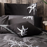 Palatial Designs Embroidered Oriental Bamboo Microfibre Quilt Cover Set