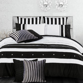 Palatial Designs Rezzo Striped Microfibre Quilt Cover Set
