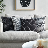 Luxton 4 Piece Flannel Decorative Cushion Cover Set