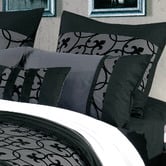 Palatial Designs Charcoal &amp; Black Lyde Quilt Cover Set