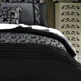 Palatial Designs Charcoal &amp; Black Lyde Quilt Cover Set