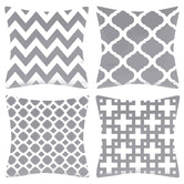 Palatial Designs 4 Piece Hamptons Cushion Cover Set