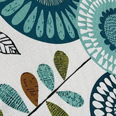 Palatial Designs Teal Daisy Abstract Flower Cushion Covers