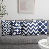 Palatial Designs 4 Piece Hamptons Cushion Cover Set