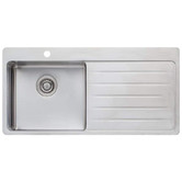 Oliveri Sonetto 1030mm Single Stainless Steel Kitchen Sink with Right Drainer