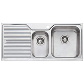 Oliveri Nu-Petite 1080mm 1 &amp; &frac12; Stainless Steel Kitchen Sink with Left Drainer