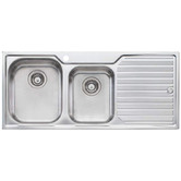 Oliveri Diaz 1080mm 1 &amp; &frac34; Stainless Steel Kitchen Sink with Right Drainer