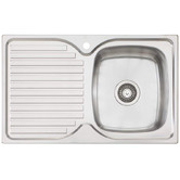 Oliveri Endeavour Right Hand Single Kitchen Sink with Drainboard