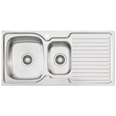 Oliveri Endeavour 980mm 1 &amp; &frac12; Stainless Steel Kitchen Sink with Right Drainer
