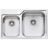 Oliveri Nu-Petite 770mm Topmount 1 &amp; &frac34; Stainless Steel Kitchen Sink