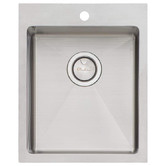 Oliveri Apollo 355mm Single Brushed Stainless Steel Kitchen Sink