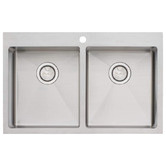 Oliveri Apollo 800mm Double Brushed Stainless Steel Kitchen Sink