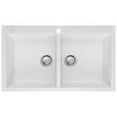 Oliveri Santorini 860mm Topmount Double Granite Kitchen Sink