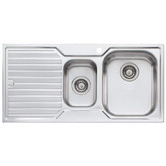 Oliveri Diaz 980mm 1 &amp; &frac12; Stainless Steel Kitchen Sink with Left Rainer
