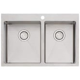 Oliveri Apollo 750mm 1 &amp; &frac34; Brushed Stainless Steel Left Hand Kitchen Sink