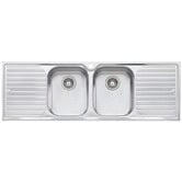 Oliveri Diaz 1430mm Double Stainless Steel Kitchen Sink with Drainers