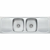 Oliveri Ultraform 1380mm Double Stainless Steel Kitchen Sink with Drainers