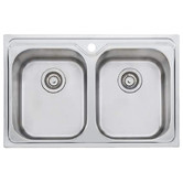 Oliveri Diaz 770mm Undermount Double Stainless Steel Kitchen Sink