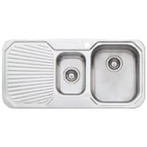 Oliveri Petite 1200mm Topmount 1 &amp; &frac34; Stainless Steel Kitchen Sink with Right Drainer