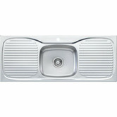 Oliveri Ultraform 1180mm Single Stainless Steel Kitchen Sink with Drainers