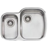 Oliveri Monet 670mm Undermount 1 &amp; &frac12; Stainless Steel Right Hand Kitchen Sink