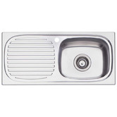 Oliveri Martini 740mm Topmount Single Kitchen Sink with Left Drainer