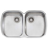 Oliveri Monet 820mm Undermount Double Stainless Steel Kitchen Sink