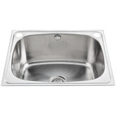 Oliveri Marco 590mm Single Stainless Steel Laundry Sink with Overflow