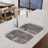 Oliveri Monet 820mm Undermount Double Stainless Steel Kitchen Sink